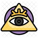 Illuminati Symbol Pyramid Icon