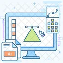 Illustrator Stand Structure Graphic Layout Icon