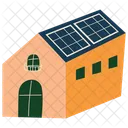 Casa Painel Solar Sustentabilidade Ícone