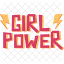 Ilustración tipográfica de Girl Power  Icono