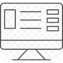 Ilustracion Vectorial De Pantalla De Borde Fino Icono