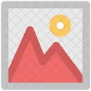 Image Mountain Sun Icon