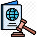 Immigration Law Passport Legal Icon