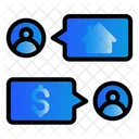 Chat Transaktion Immobilien Symbol