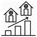 Immobilienwert Haus Diagramm Symbol