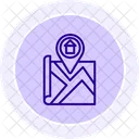 Immobilien Navigator Liniensymbol Symbol