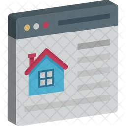 Immobilien-Website  Symbol