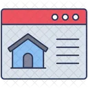 Immobilien-Website  Symbol