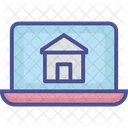 Immobilien Website Online Kauf Von Immobilien Laptop Symbol
