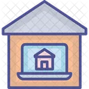 Immobilien Website Online Kauf Von Immobilien Laptop Symbol