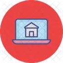 Immobilien Website Online Kauf Von Immobilien Laptop Symbol