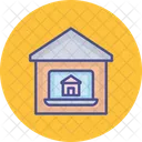 Immobilien Website Online Kauf Von Immobilien Laptop Symbol