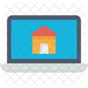Immobilien Website Online Kauf Von Immobilien Laptop Symbol