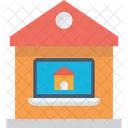 Immobilien Website Online Kauf Von Immobilien Laptop Symbol