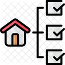 Neues Haus Checkliste Immobilien Symbol