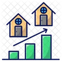 Immobilienwert Haus Diagramm Symbol