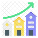 Immobilienwert Steigt Hauswert Steigt Immobilienwert Steigt Symbol