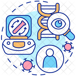 Immunology and assay development Icon - Download in Colored Outline Style