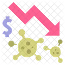 Impacto del coronavirus en la economía  Icono