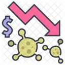 Impacto do coronavírus na economia  Ícone