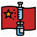 Impfstoff China Flagge Symbol