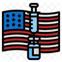 Impfstoff USA Flagge Symbol