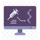 Computer Impfstoff Analyse Symbol