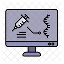 Computer Impfstoff Analyse Symbol