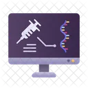 Computer Impfstoff Analyse Symbol