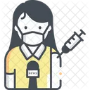 Journalistin Journalistin Frau Symbol