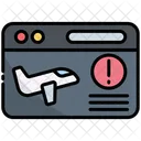 Important Notice Trip Airplane Icon