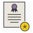 Importante Estrella Certificado Icono