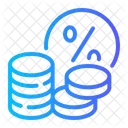 Impots Pieces De Monnaie Argent Icône
