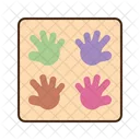 Impresion De La Mano Nino Kid Icono