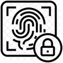 Cibernetica Seguranca Impressao Digital Ícone