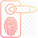 Fechadura de porta com impressão digital  Ícone