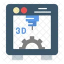 Impressora Transportador Bracos 3 D Icon