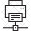 Rede Impressora Compartilhamento Ícone