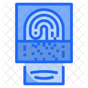 Impronta Digitale Identificazione Carta Icon