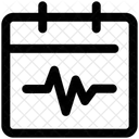 Calendrier Pouls Battement De Coeur Icône