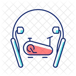 In ear neckband headphones  Icon