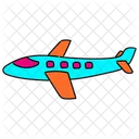 Vibrant Flying Airplane Illustration Air Travel In Flight Journey Icon