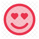 In Love Smile Emoji Icon