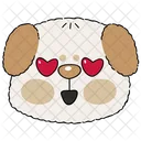 Dog In Love Face Icon
