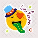 In Love Love Emoji Love Emoticon Icon