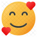 In Love Face Emoji Icon