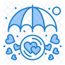 In Love Umbrella Heart Icon