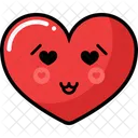 Set Heart Icon Emogi Emotion Icon
