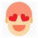 In Love Emotion Face  Icon