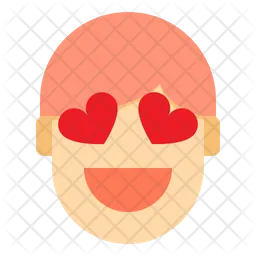 In Love Emotion Face  Icon